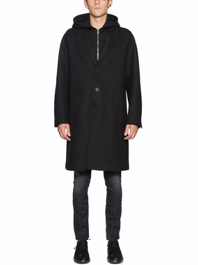 Neil Barrett Zip Detailed Hooded Coat