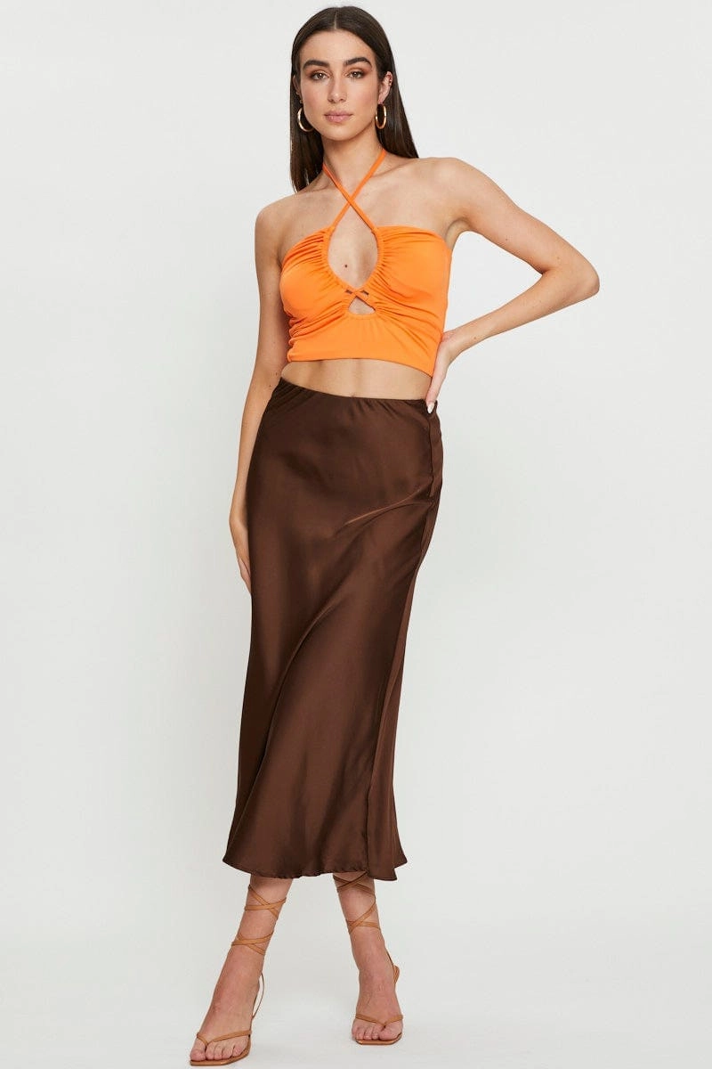 Orange Halter Top