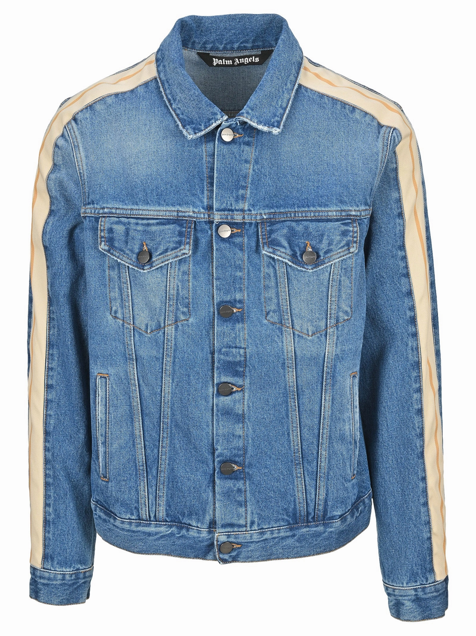 Palm Angels Stripe Trim Denim Jacket