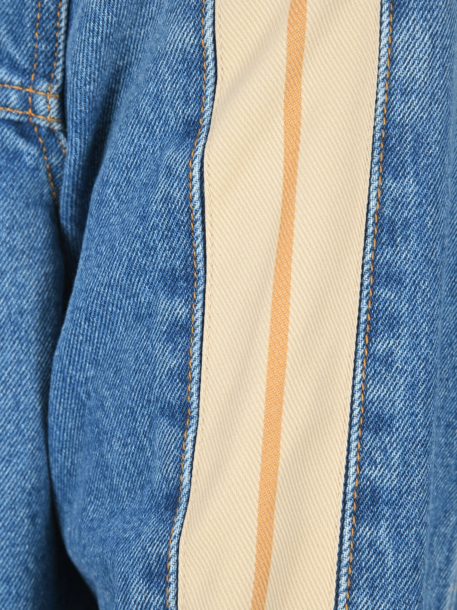Palm Angels Stripe Trim Denim Jacket