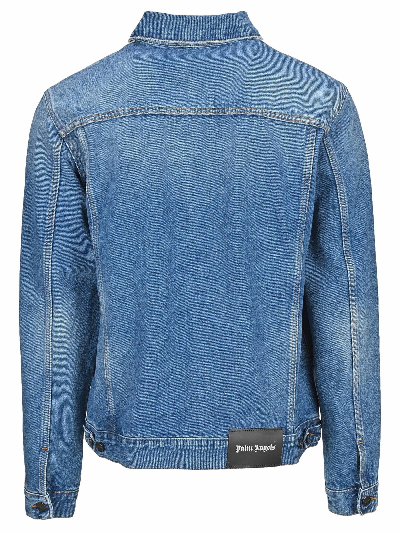 Palm Angels Stripe Trim Denim Jacket