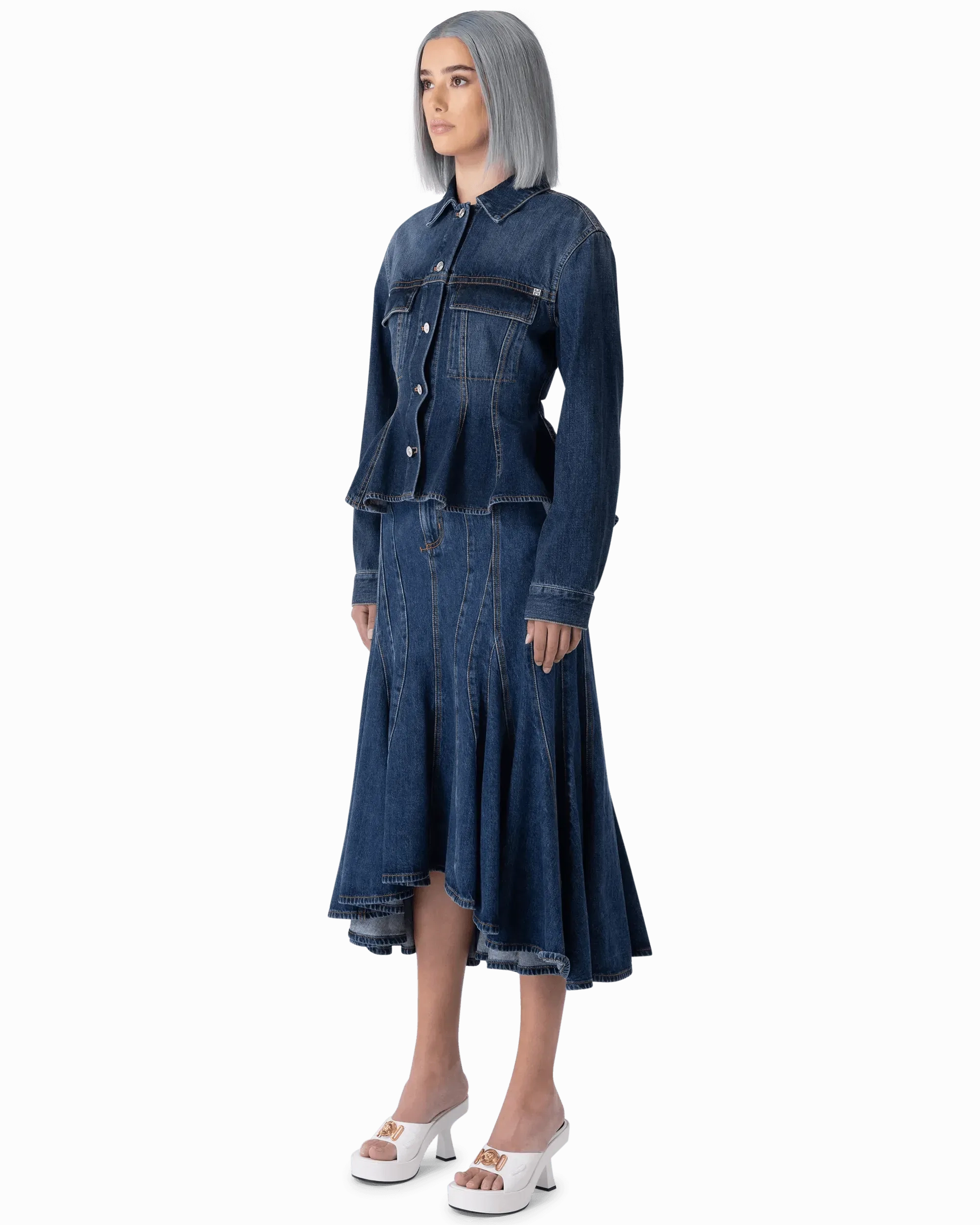 Peplum Denim Jacket