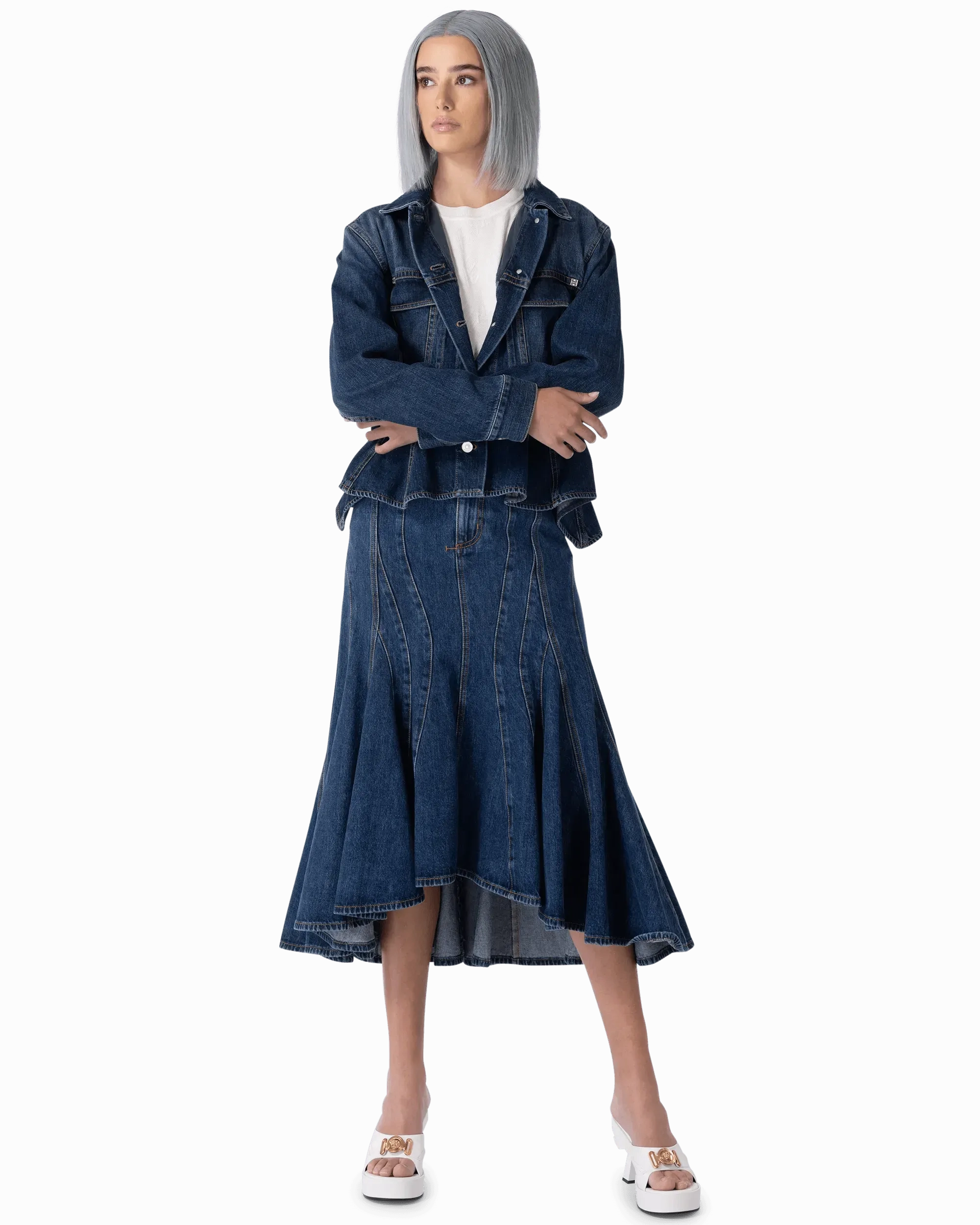 Peplum Denim Jacket