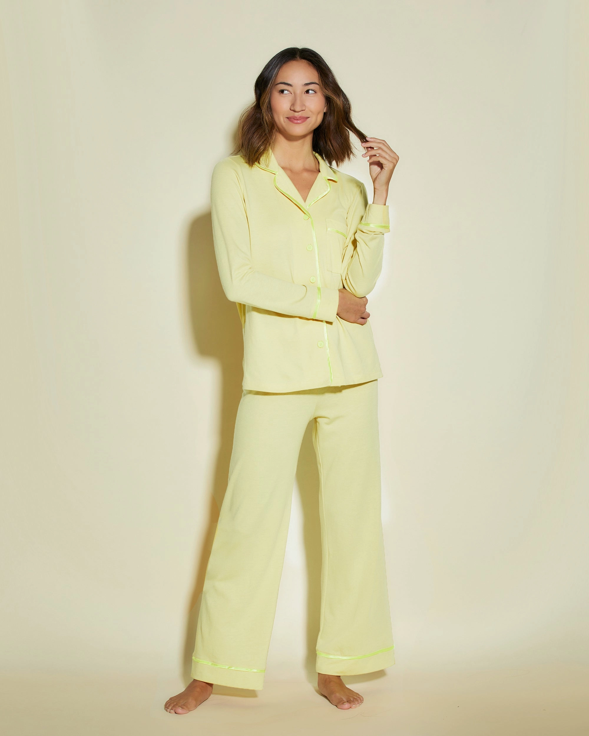 Petite Long Sleeve Top & Pant Pajama Set