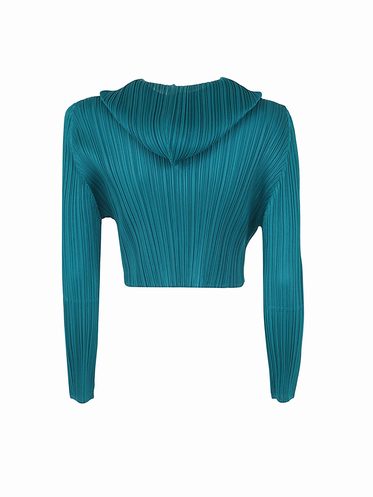 Pleats Please By Issey Miyake Cropped Hooded Top