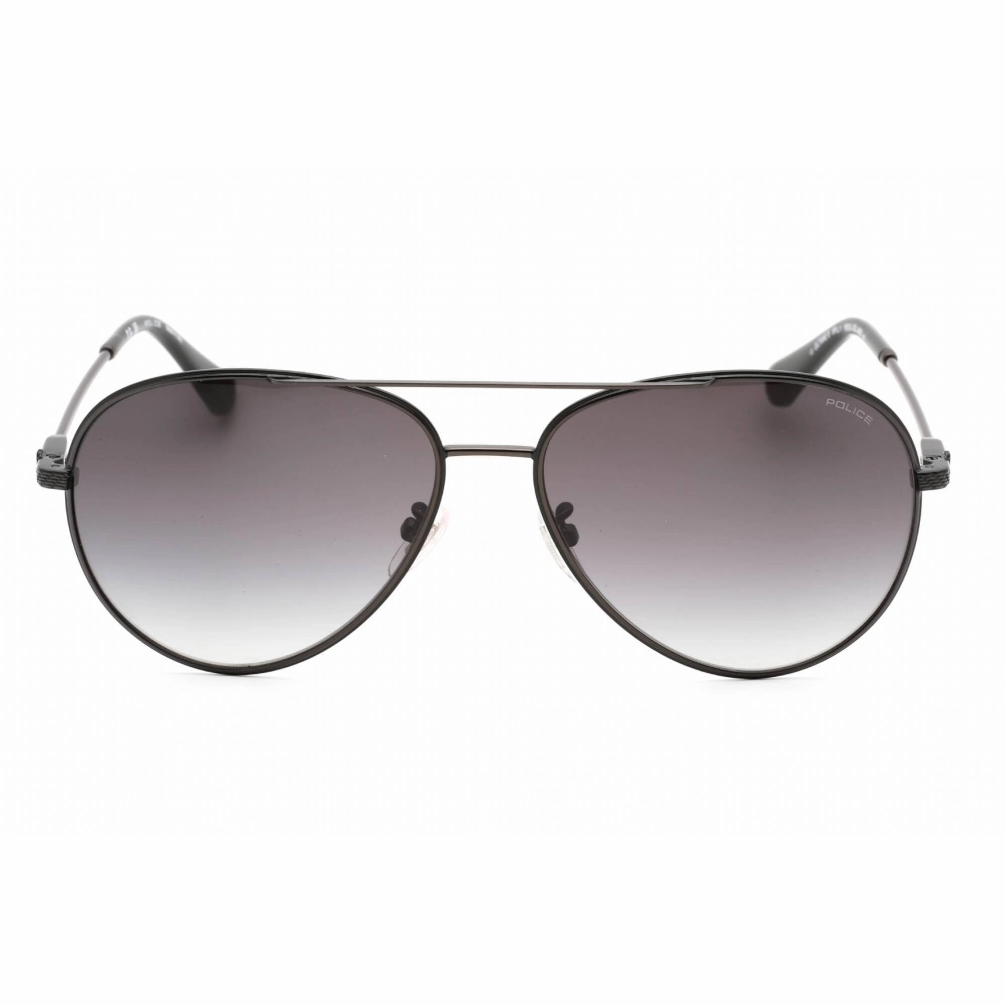 Police Men's Sunglasses - Shiny Gunmetal W/Shiny Black Parts Full Rim | SPLL11M 0K59