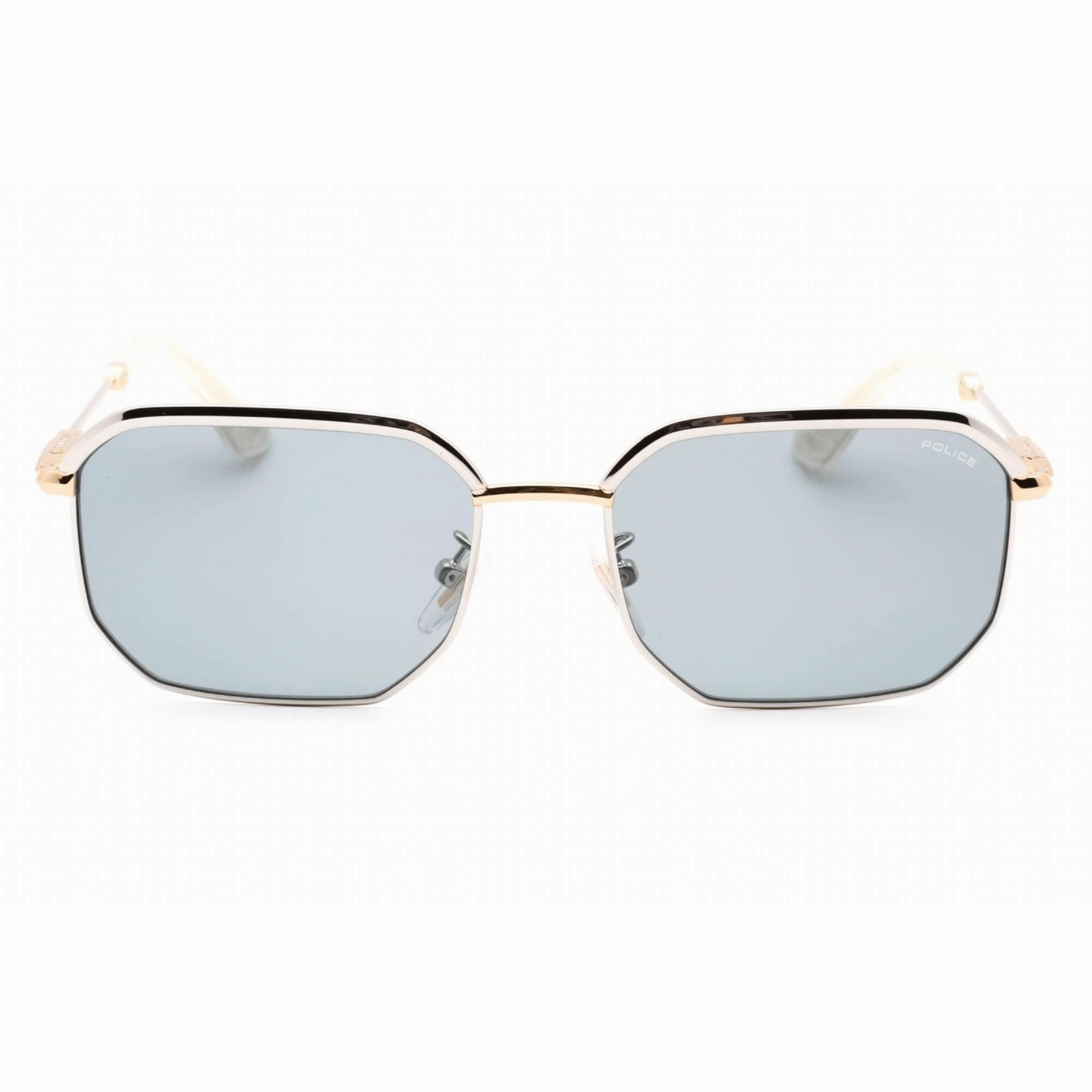 Police Men's Sunglasses - Shiny Palladium W/Rose Gold Parts Metal Frame | SPLF73M 0544