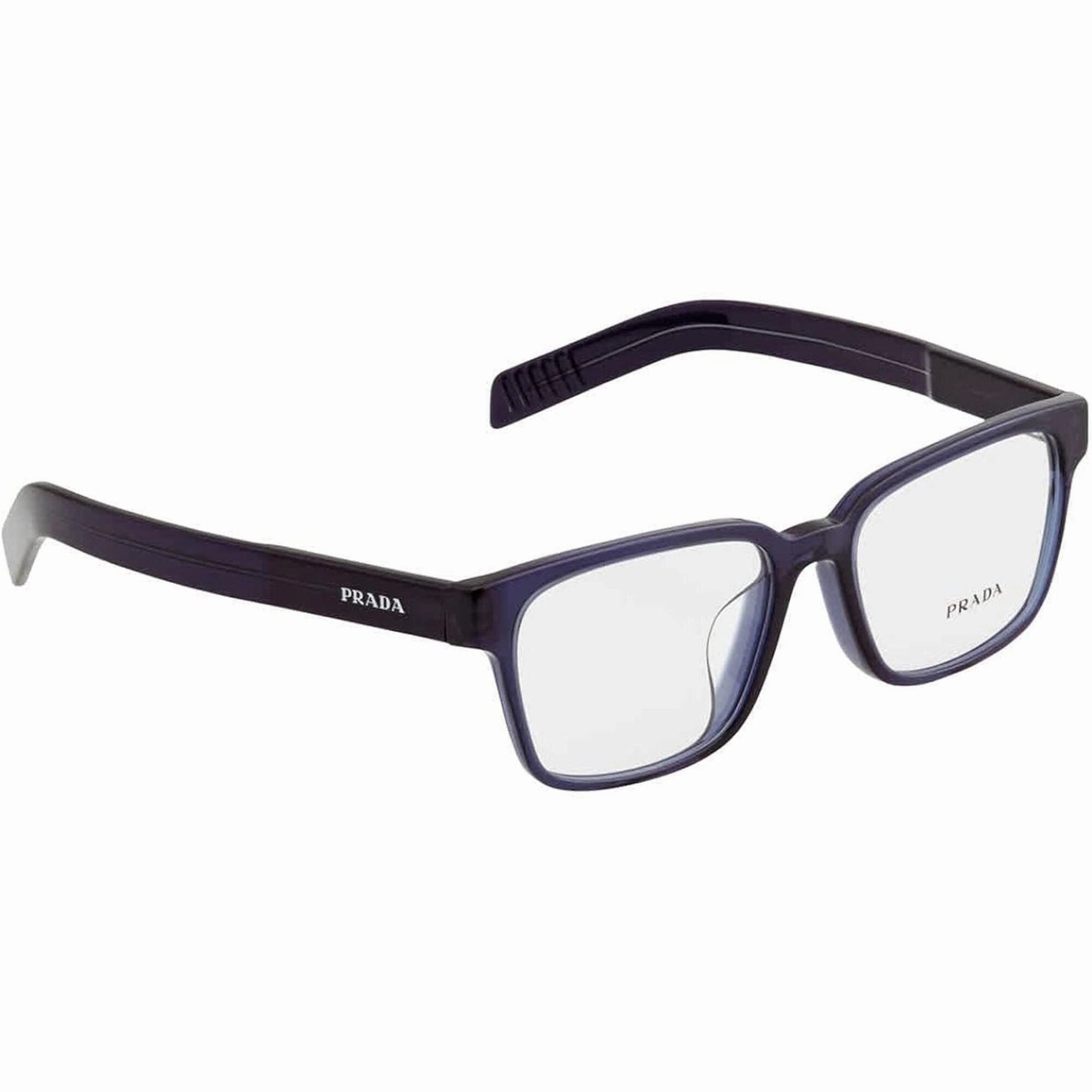 Prada Men's Eyeglasses - Blue Plastic Frame Demo Lens | PRADA 0PR 15WVF 08Q1O153