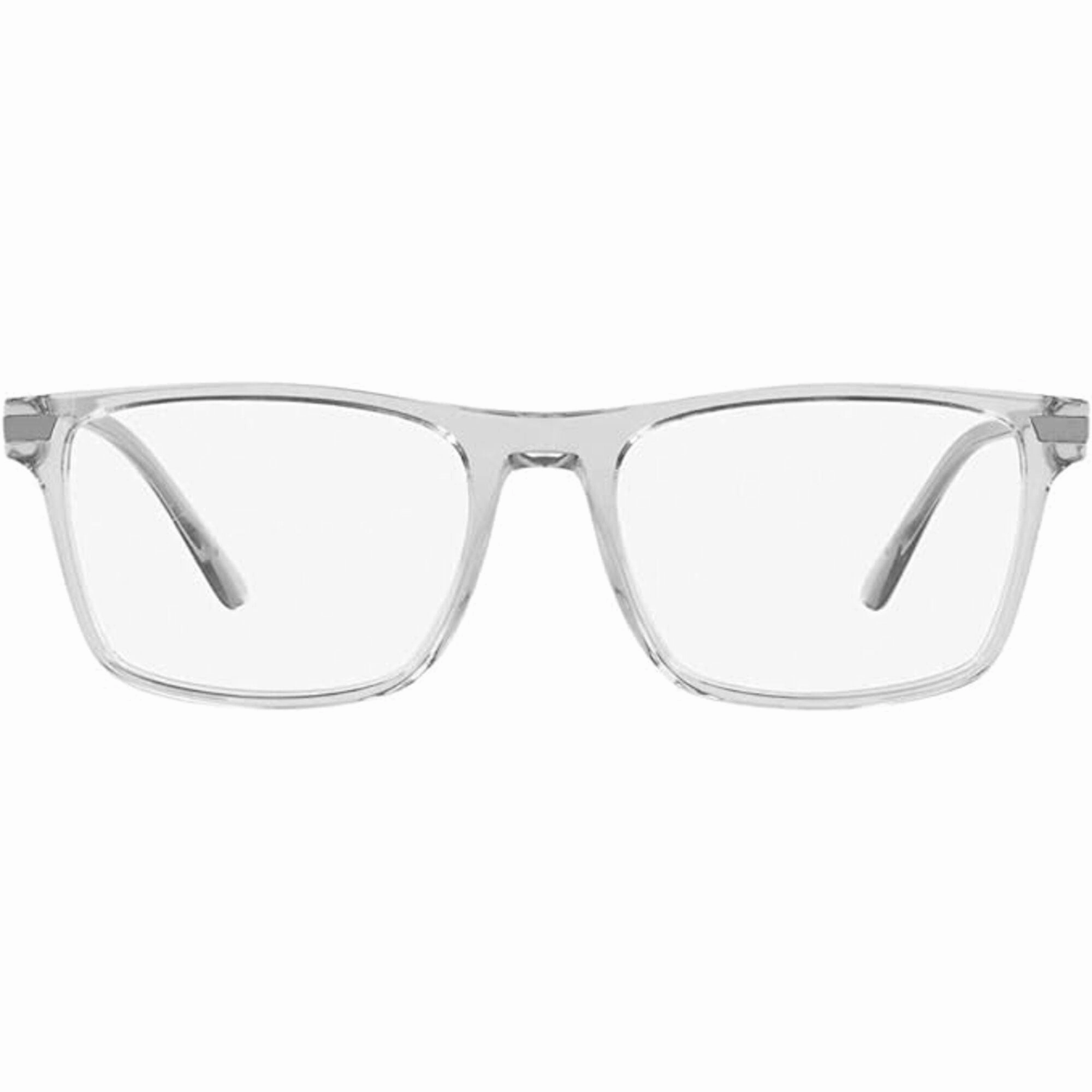 Prada Men's Eyeglasses - Grey Transparent Rectangular Frame | PRADA 0PR01WV U431O1