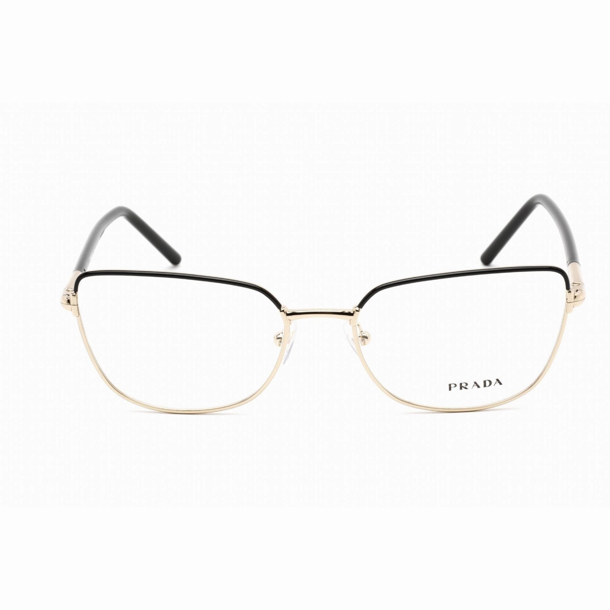 Prada Women's Eyeglasses - Clear Lens Pale Gold Metal Cat Eye Frame | 0PR 59YV AAV1O1