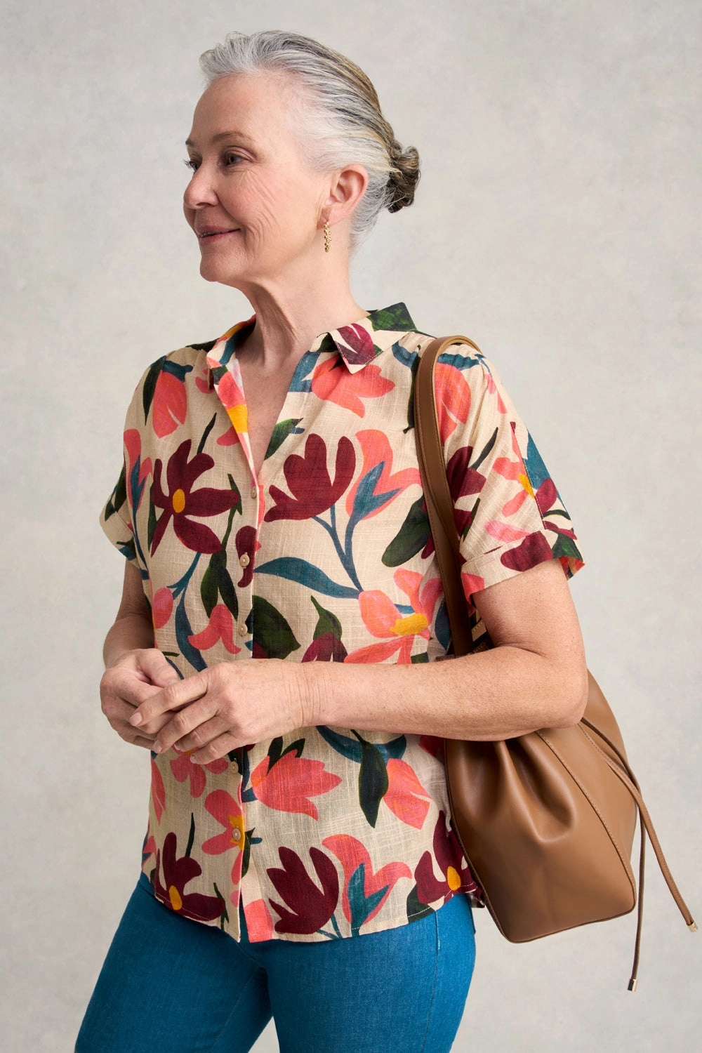 Printed Gauze Shirt - Joyful Floral