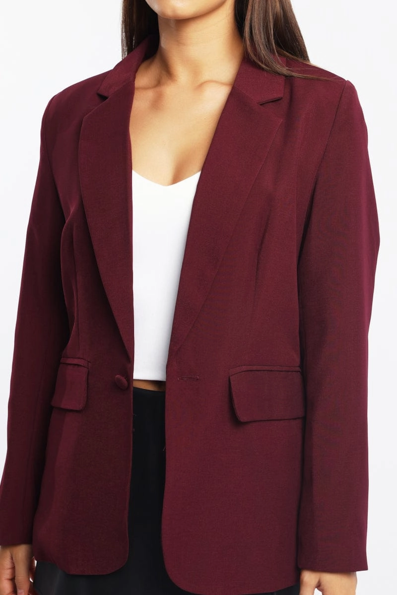 Red Blazer Long Sleeve
