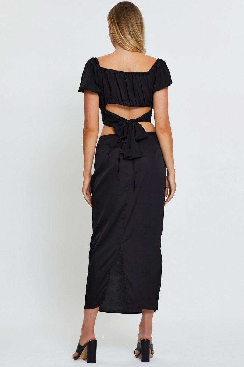 Red Slip Skirt Maxi Satin