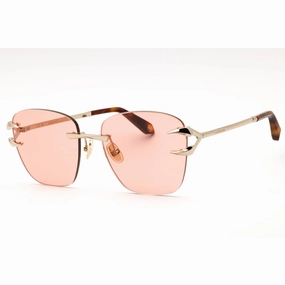 Roberto Cavalli Women's Sunglasses - Light Gold Metal Square Full Rim | SRC022 594F