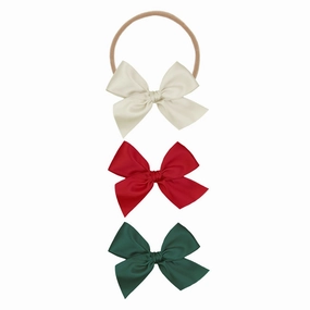 Satin Bow Headband 3 Pack - Small