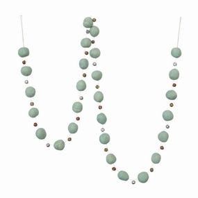Seasonal Wool Felt Ball Garland - 72"