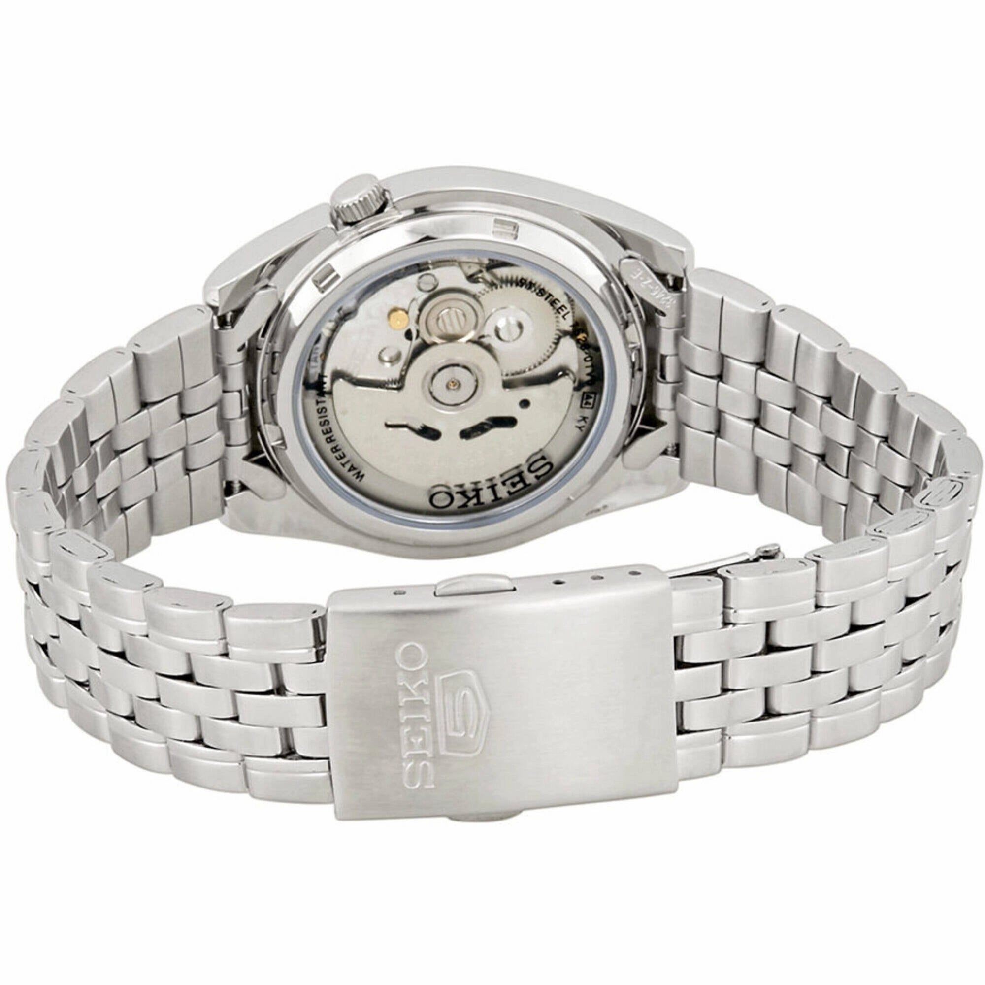 Seiko Men's Watch - Seiko 5 Automatic Black Dial Stainless Steel Bracelet | SNK381