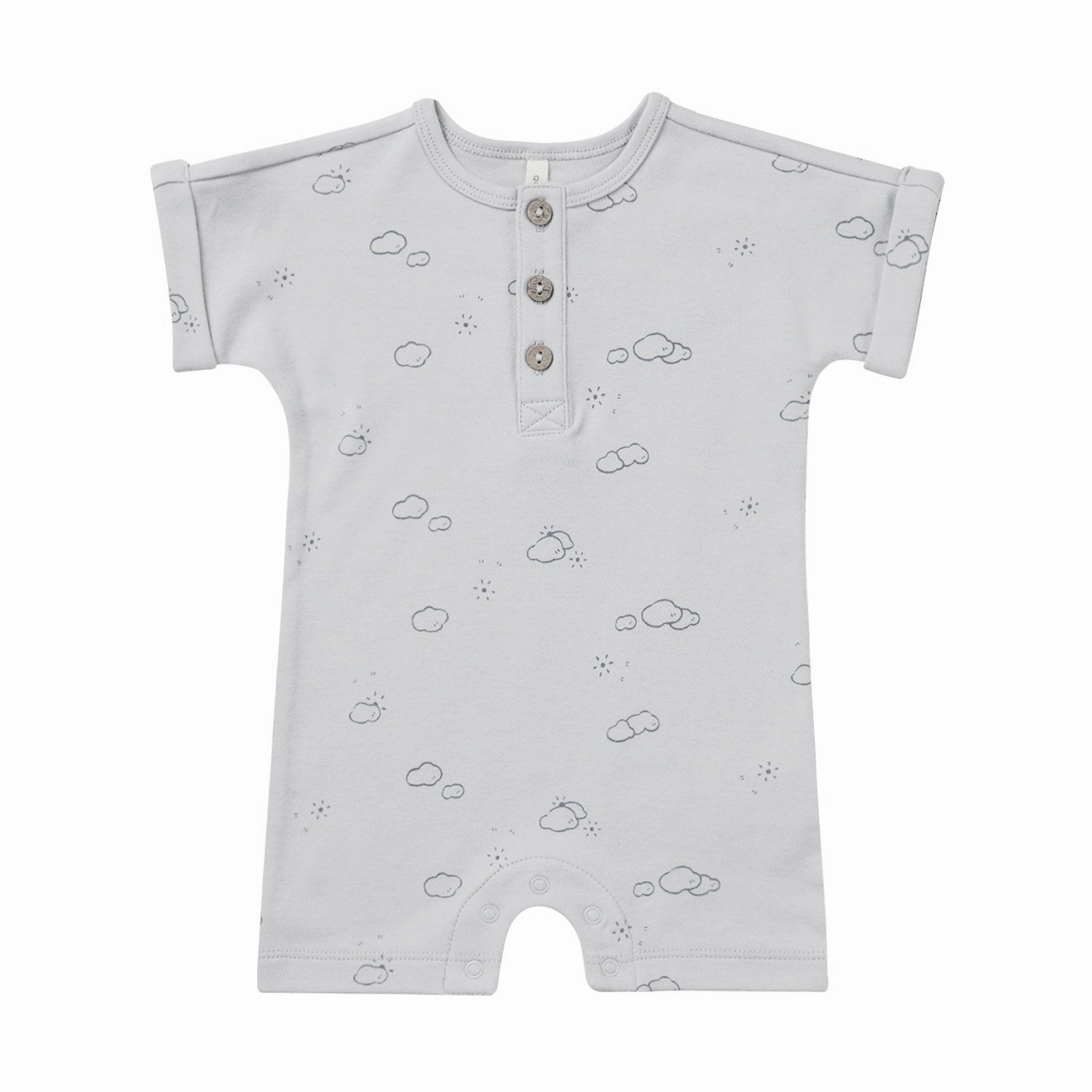 Short Sleeve One-Piece - Sunny Day - Cloud - FINAL SALE