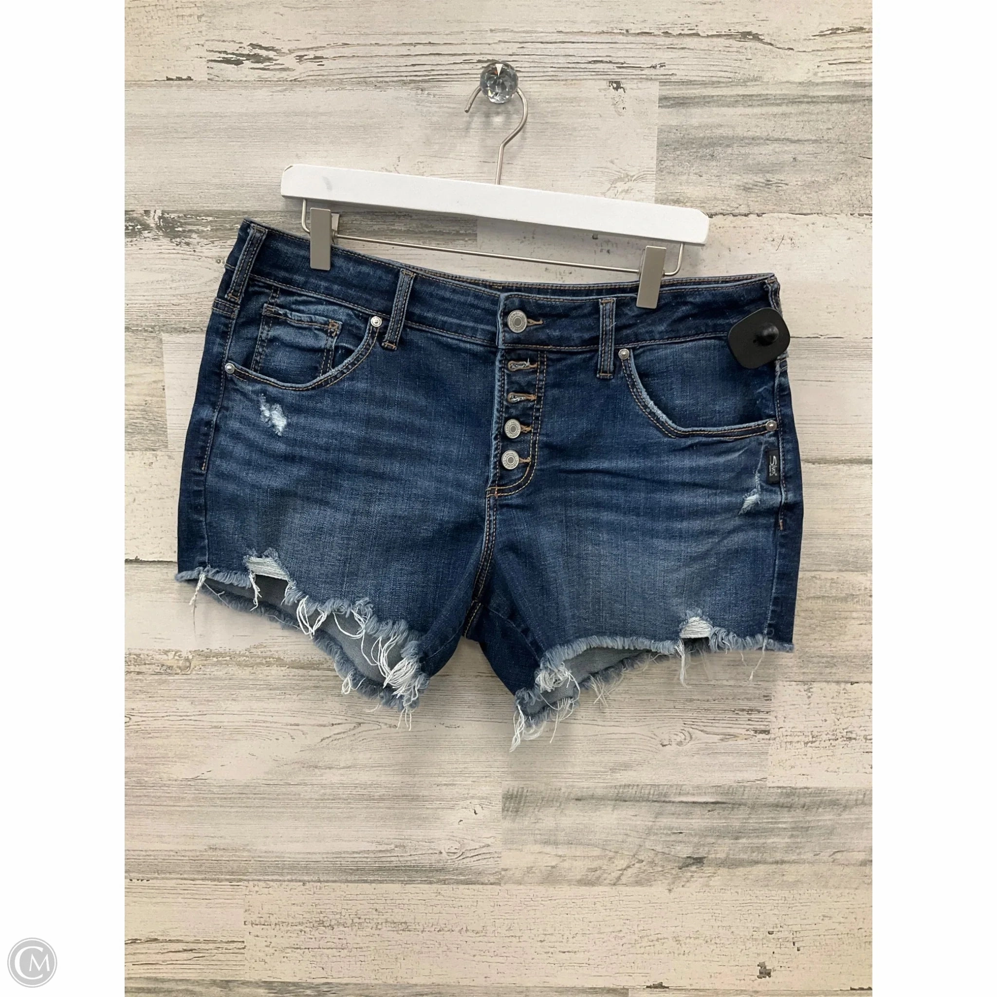 Shorts By Silver In Blue Denim, Size: 18