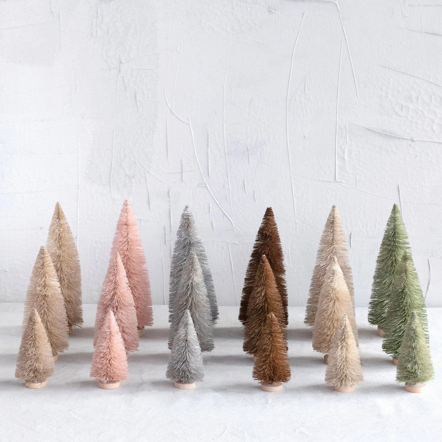 Sisal Bottle Brush Tree with Wood Base - 4.25" x 12"