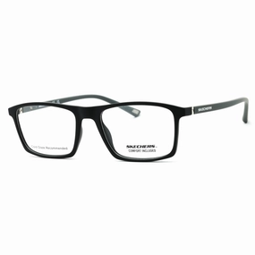 Skechers Men's Eyeglasses - Matte Black Full Rim Rectangular Shape Frame | SE3302 002