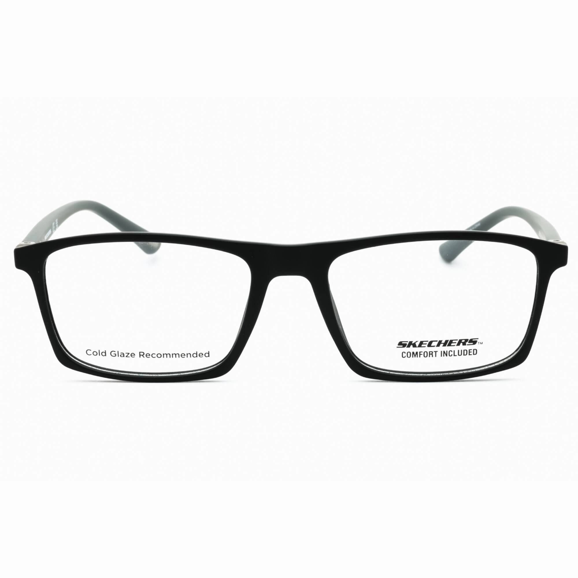 Skechers Men's Eyeglasses - Matte Black Full Rim Rectangular Shape Frame | SE3302 002