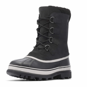 Sorel - Herren Caribou Wasserdichter Stiefel für den Winter. Schwarz. dunkler Stein. 41 EU