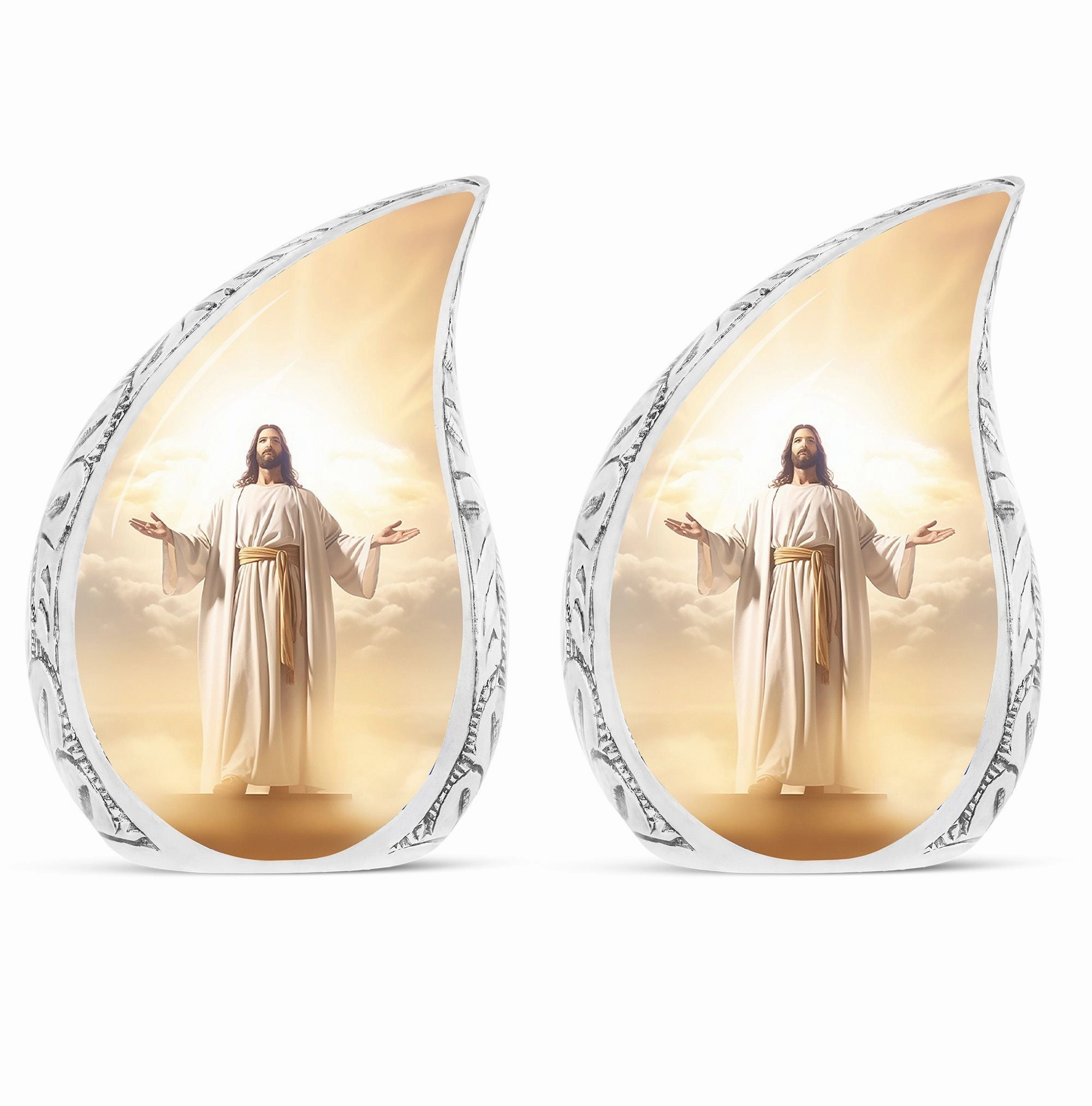 Soul's Refuge -Jesus Christ With Holy Cross Memorial Urn