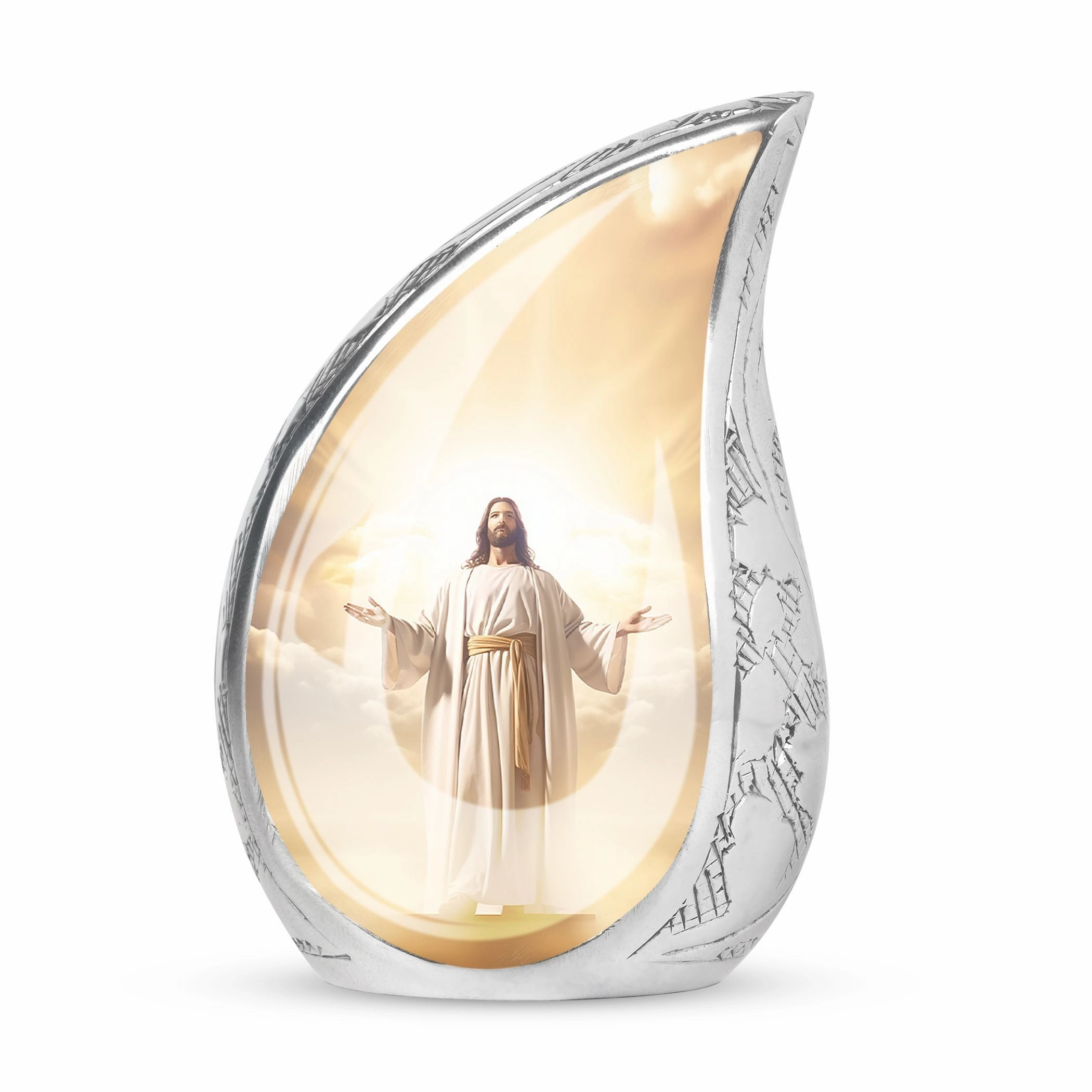 Soul's Refuge -Jesus Christ With Holy Cross Memorial Urn
