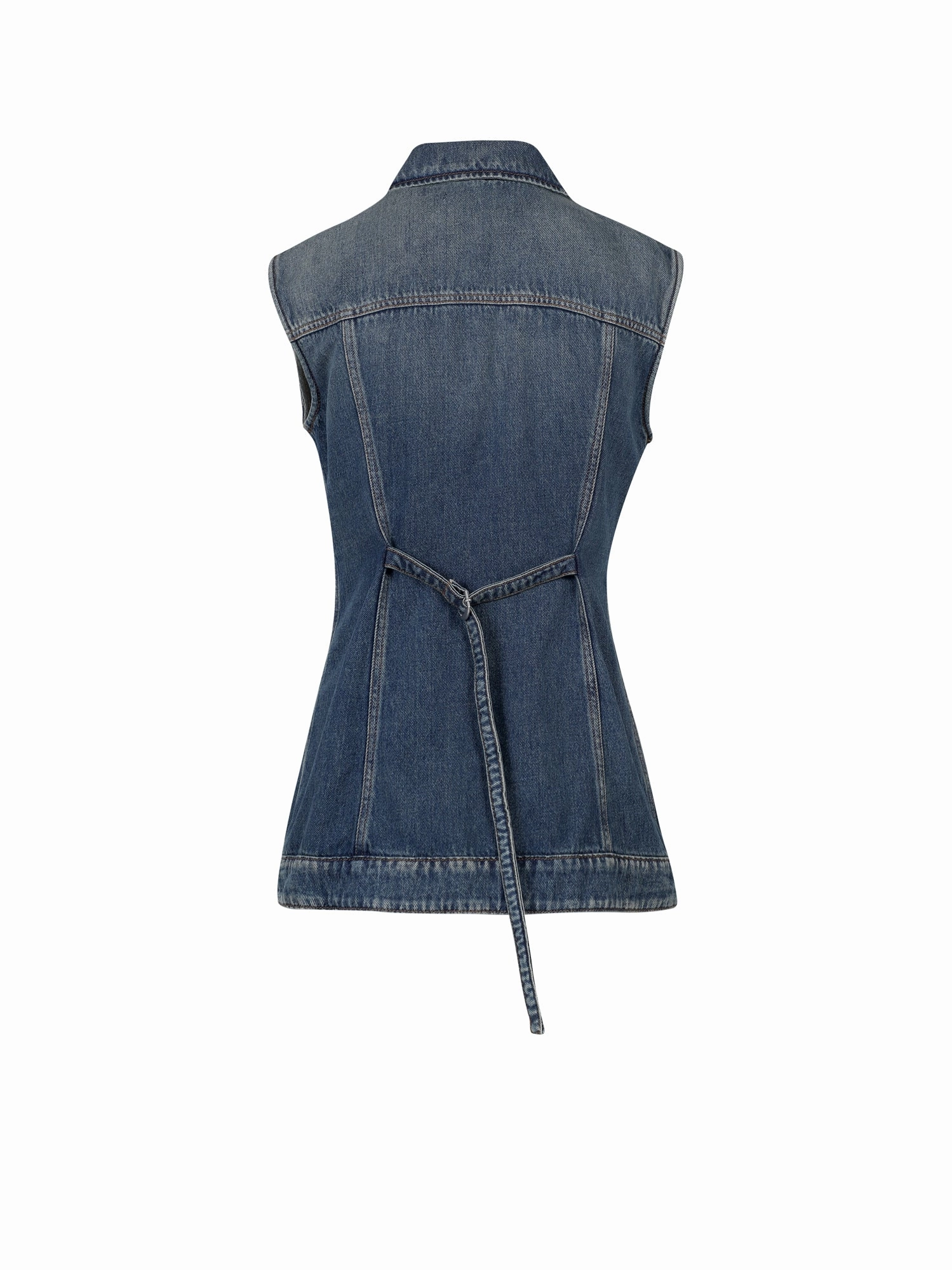 Sportmax Shirt-Style Denim Vest