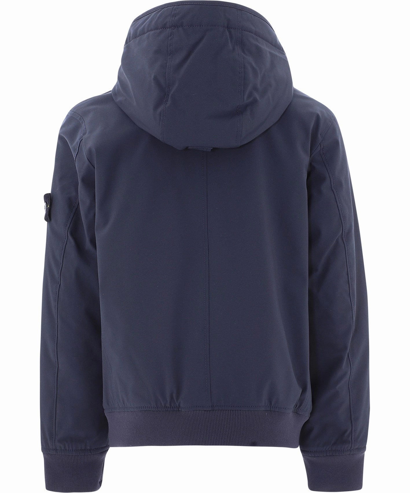 Stone Island Junior Logo Patch Zip-Up Hooded Jacket