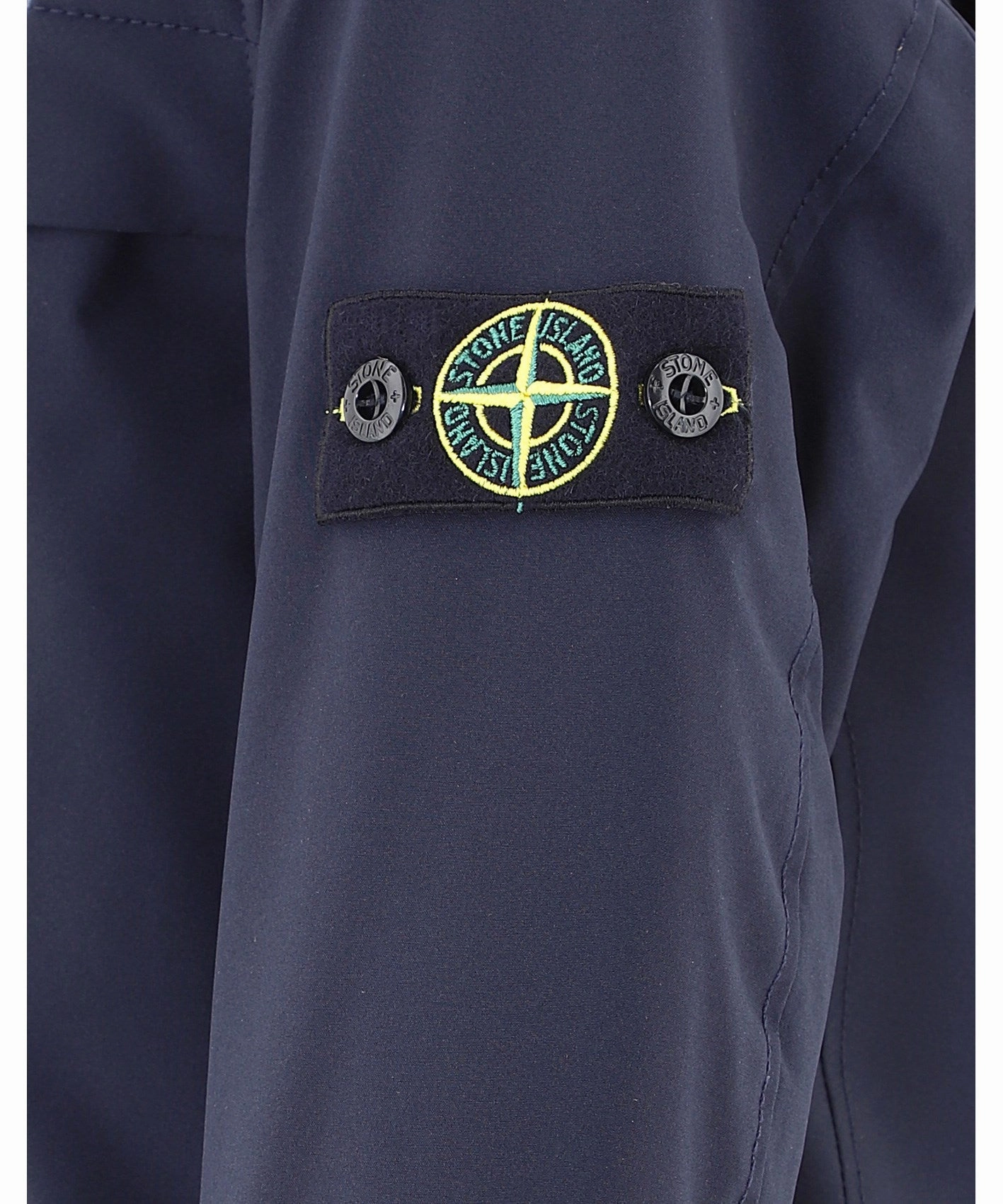 Stone Island Junior Logo Patch Zip-Up Hooded Jacket