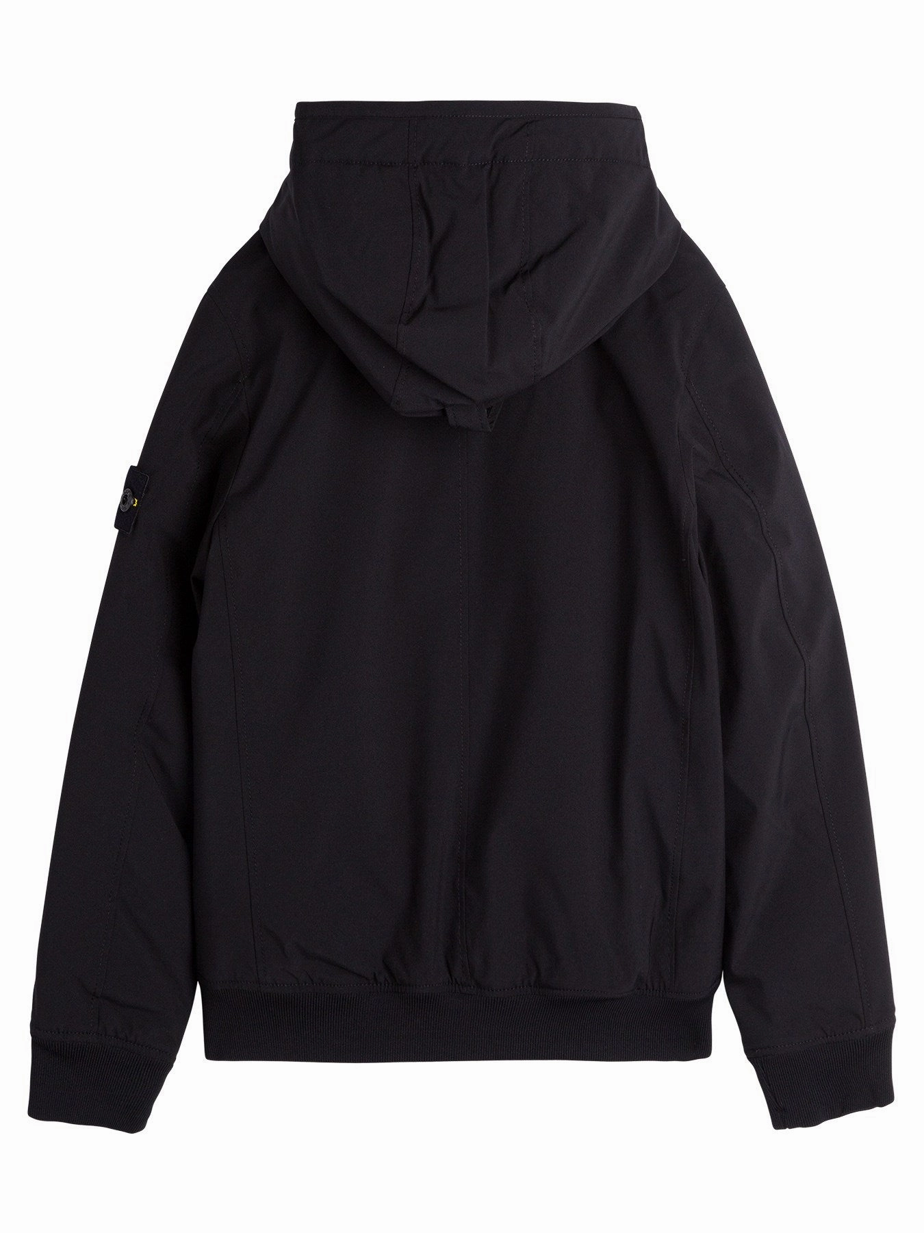 Stone Island Junior Logo Patch Zip-Up Hooded Jacket