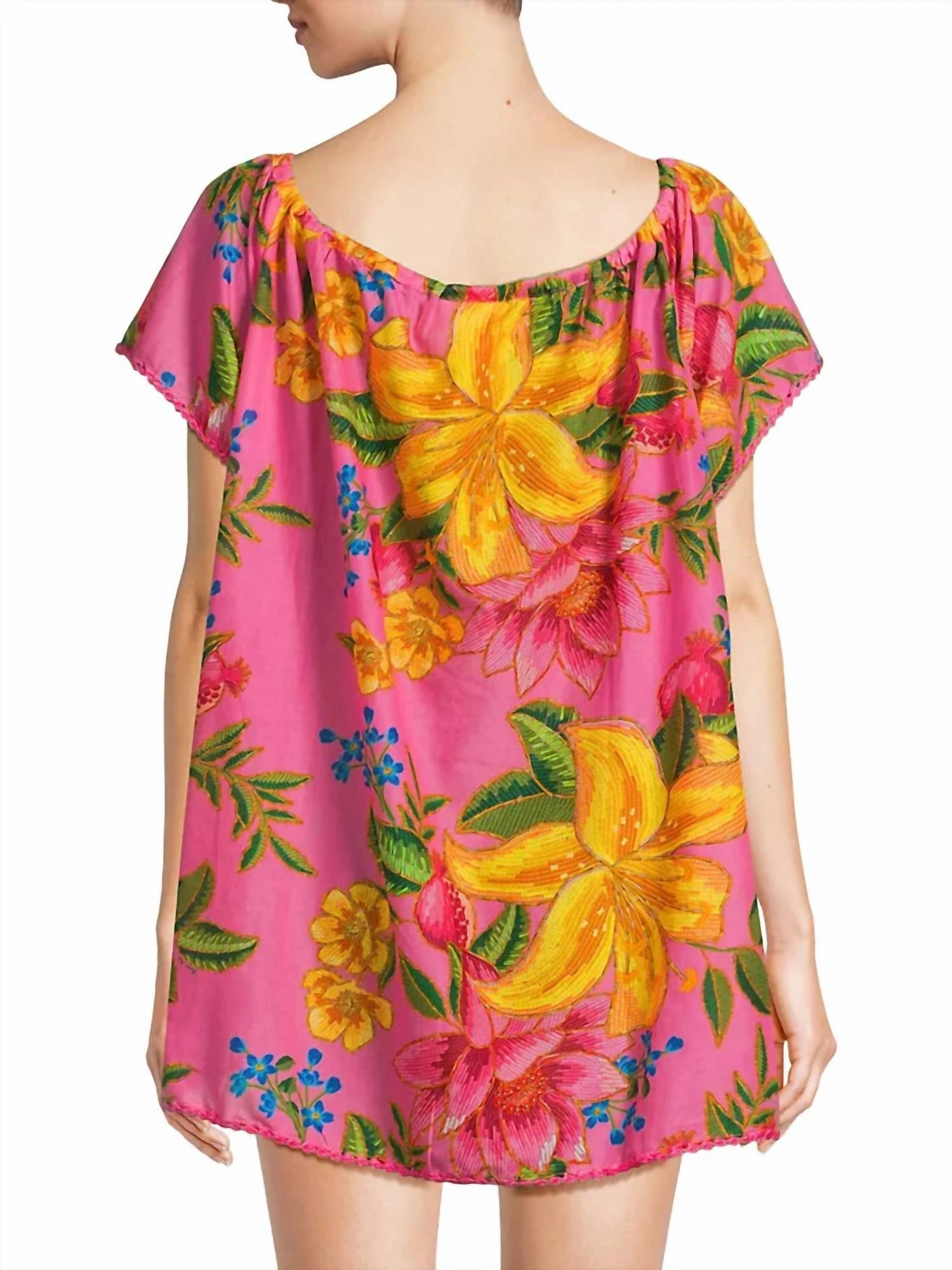 Summer Fruit Mini Dress In Pink