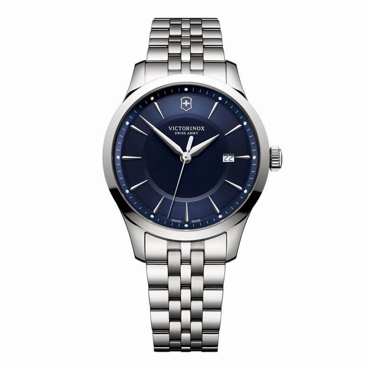 Swiss Army Men's Bracelet Watch - Alliance Quartz Blue Dial Stainless Steel | 241802
