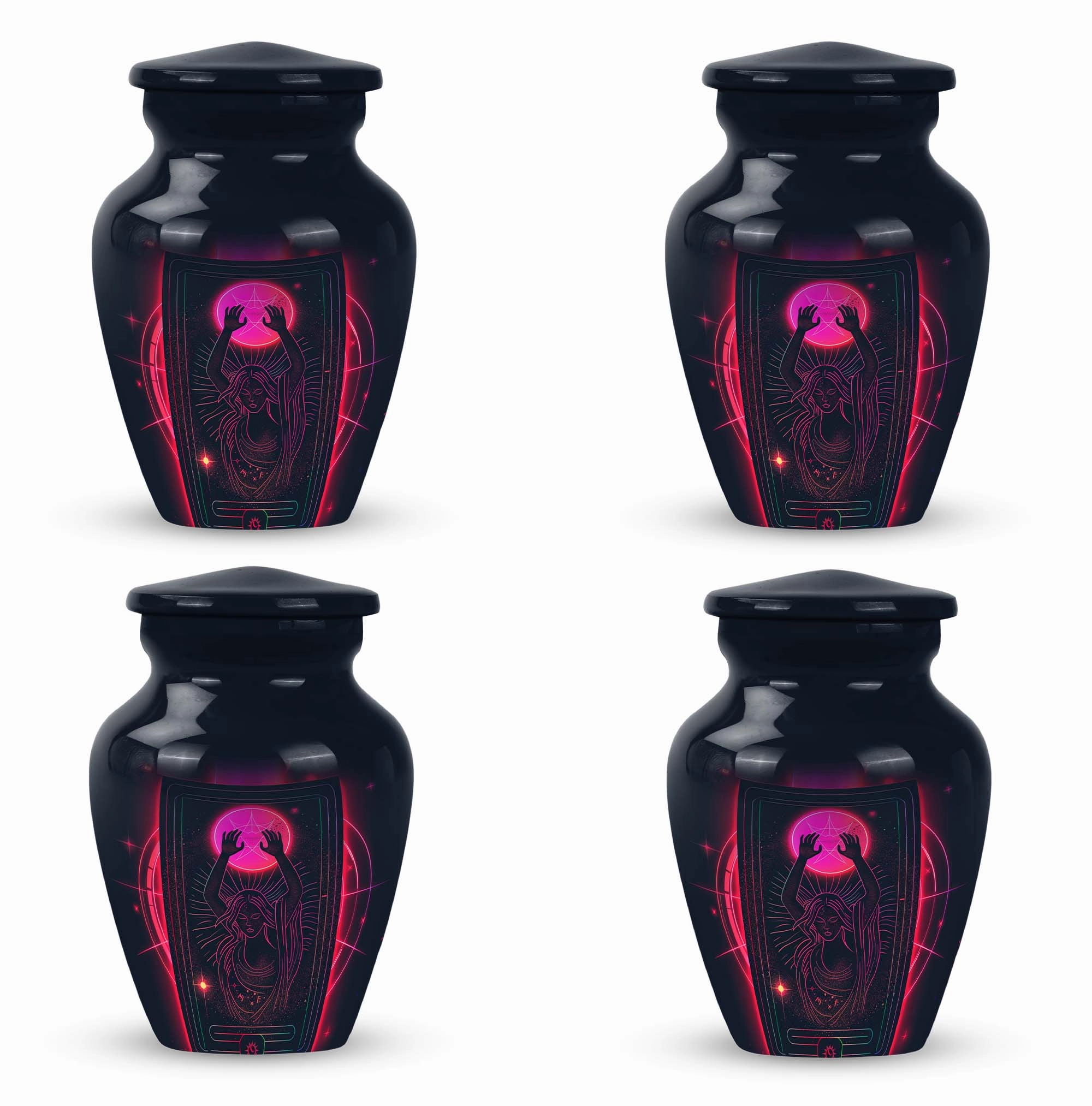 Tarot Urn Solace: Unique Abstract Cremation Solution for Adults