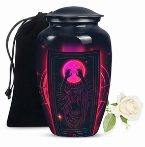 Tarot Urn Solace: Unique Abstract Cremation Solution for Adults
