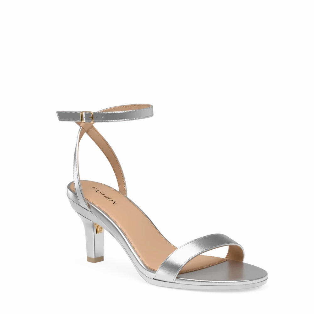 The Brenna - Matte Silver 3 Stiletto