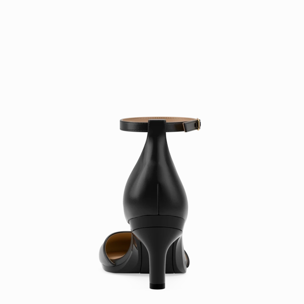 The Jocelyn - Coal Satin 3 Stiletto - FINAL SALE