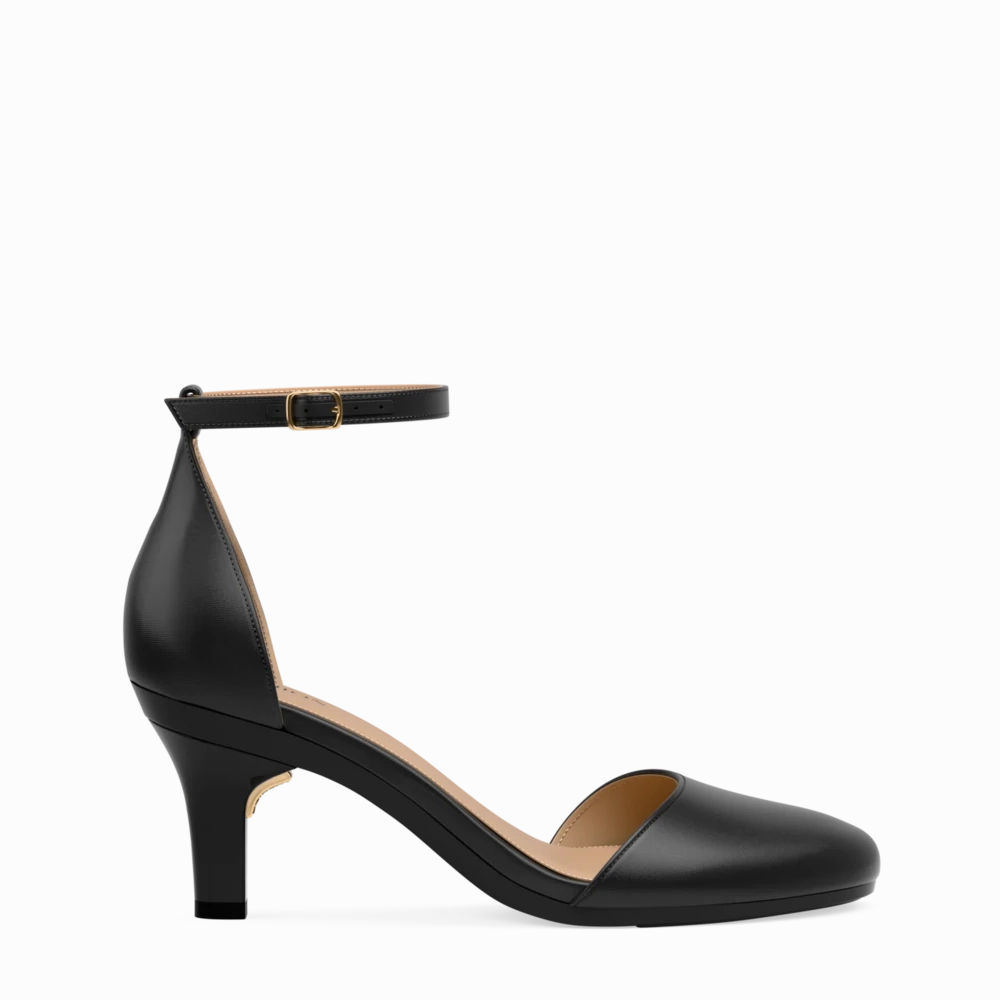 The Jocelyn - Coal Satin 3 Stiletto - FINAL SALE