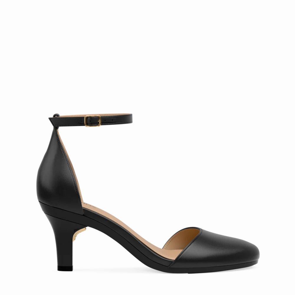 The Jocelyn - Coal Satin 3 Stiletto - FINAL SALE