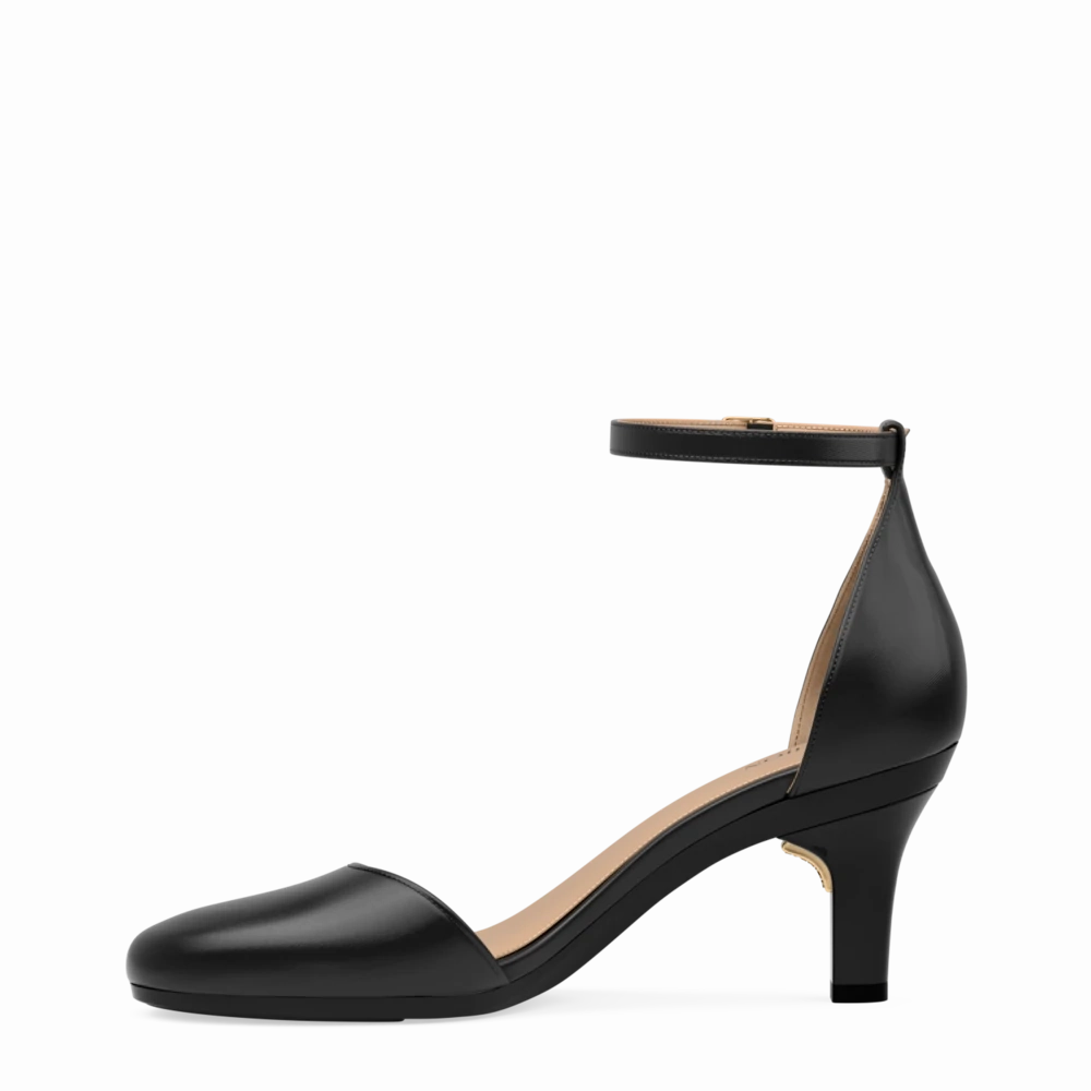 The Jocelyn - Coal Satin 3 Stiletto - FINAL SALE