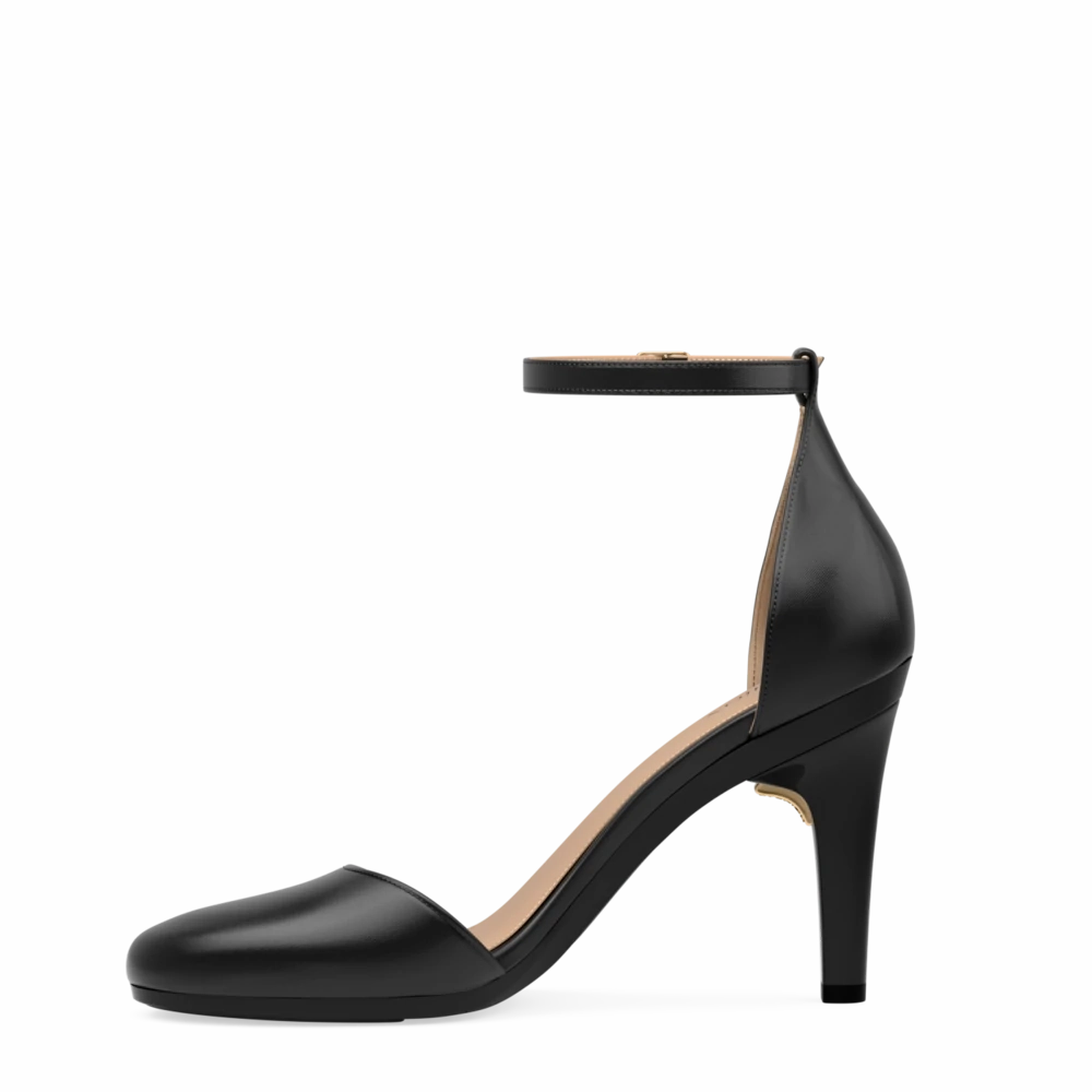 The Jocelyn - Coal Satin 4 Stiletto - FINAL SALE