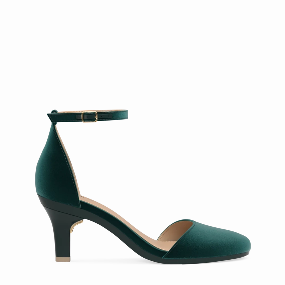 The Jocelyn - Forest Velvet 3 Stiletto - FINAL SALE