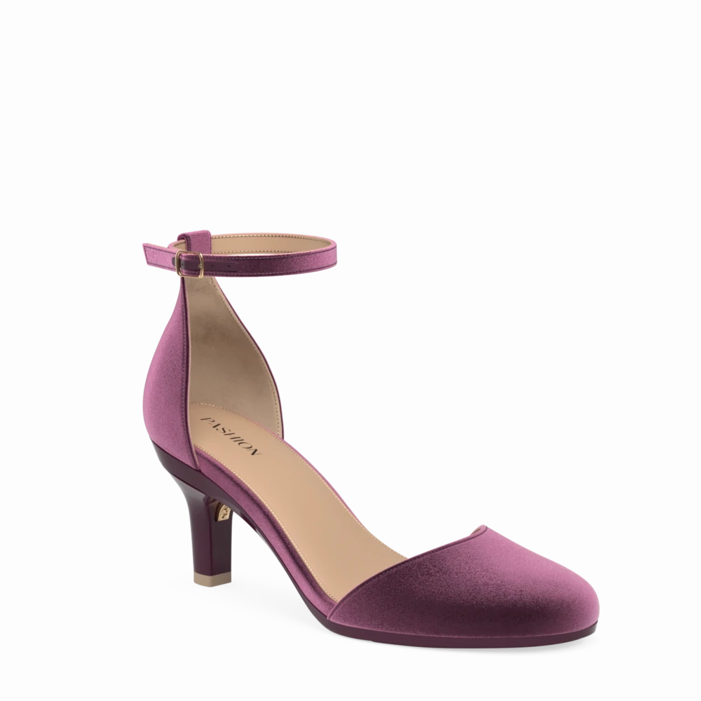 The Jocelyn - Sugar Plum Velvet 3 Stiletto - FINAL SALE