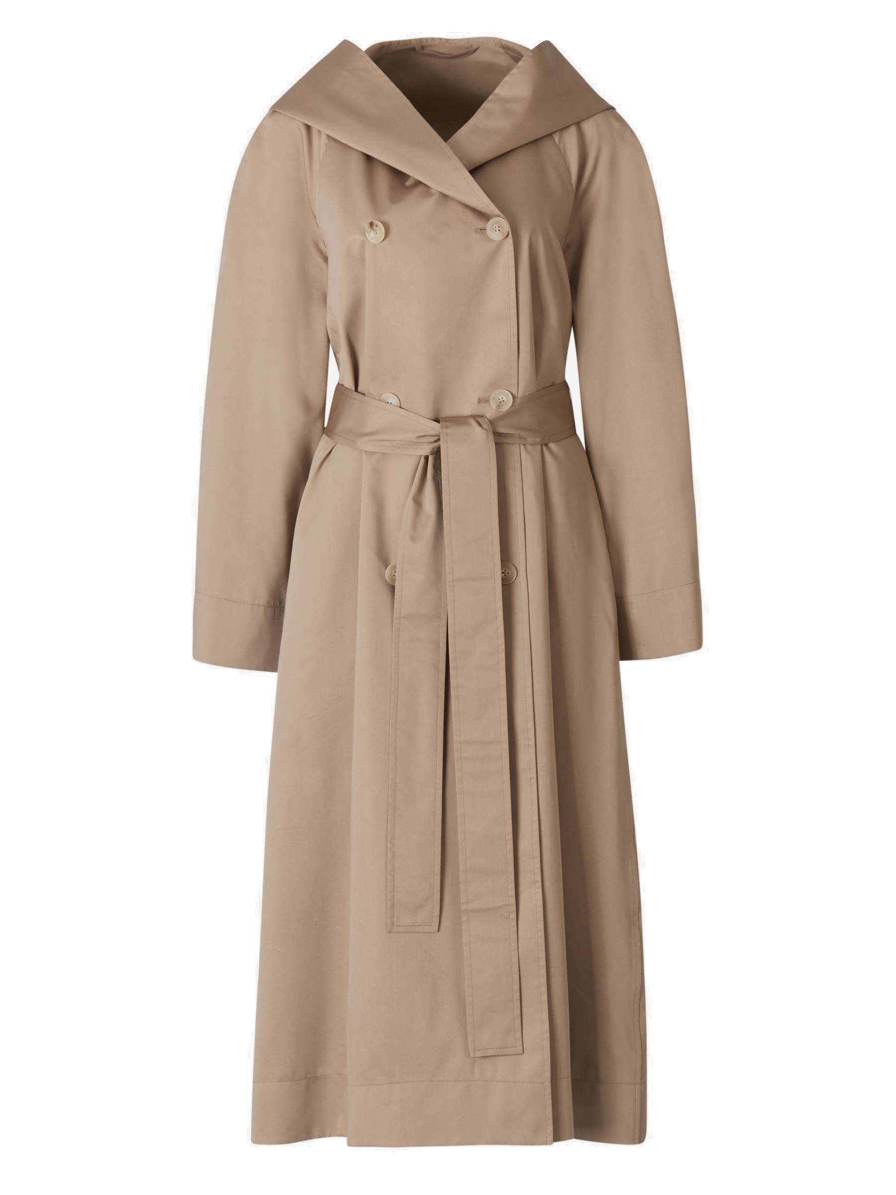 The Row Hooded Tied Waist Trench Coat