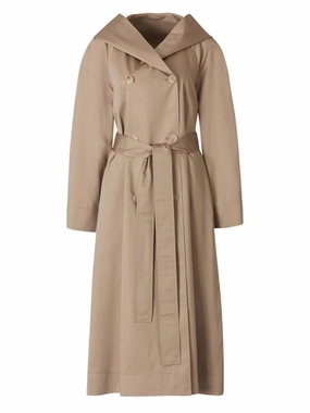 The Row Hooded Tied Waist Trench Coat