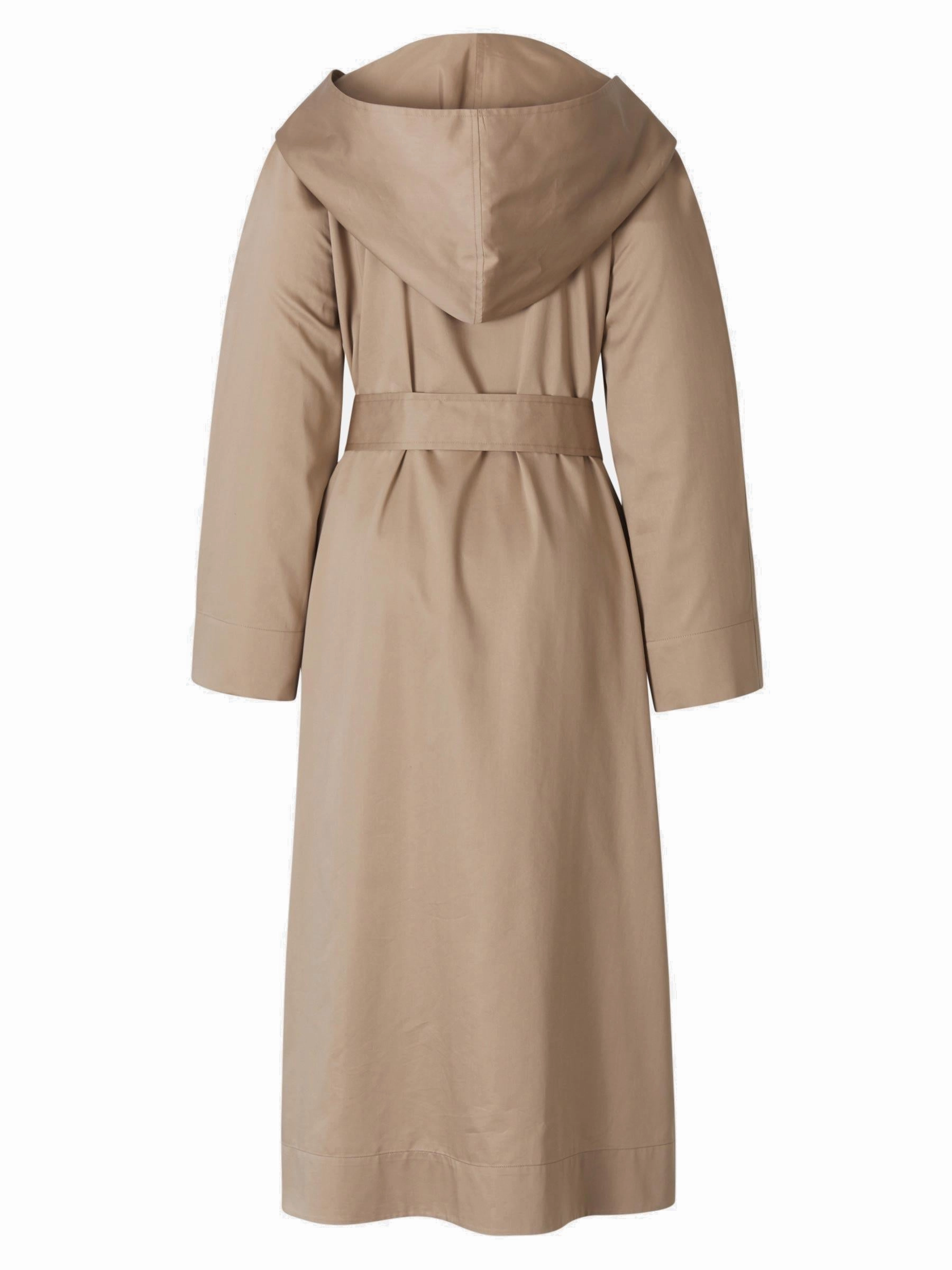 The Row Hooded Tied Waist Trench Coat