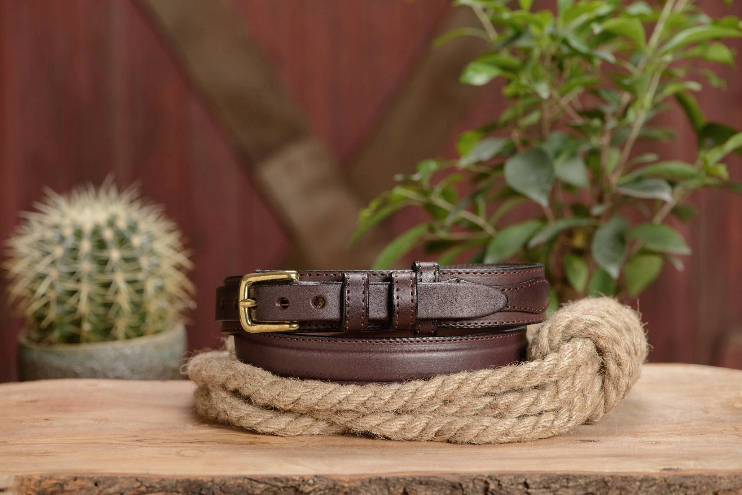 The Walker: Men's Brown Stitched Ranger 1.25"