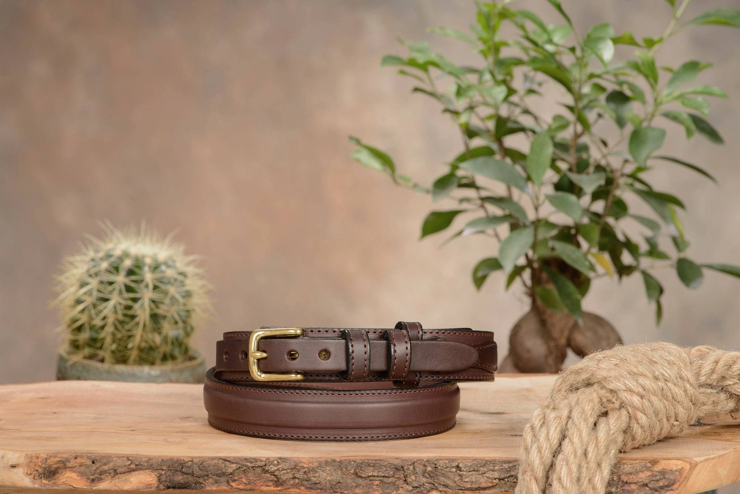 The Walker: Men's Brown Stitched Ranger 1.25"